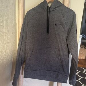 Nike Therma Fit Charcoal Hoodie with Black Swoosh